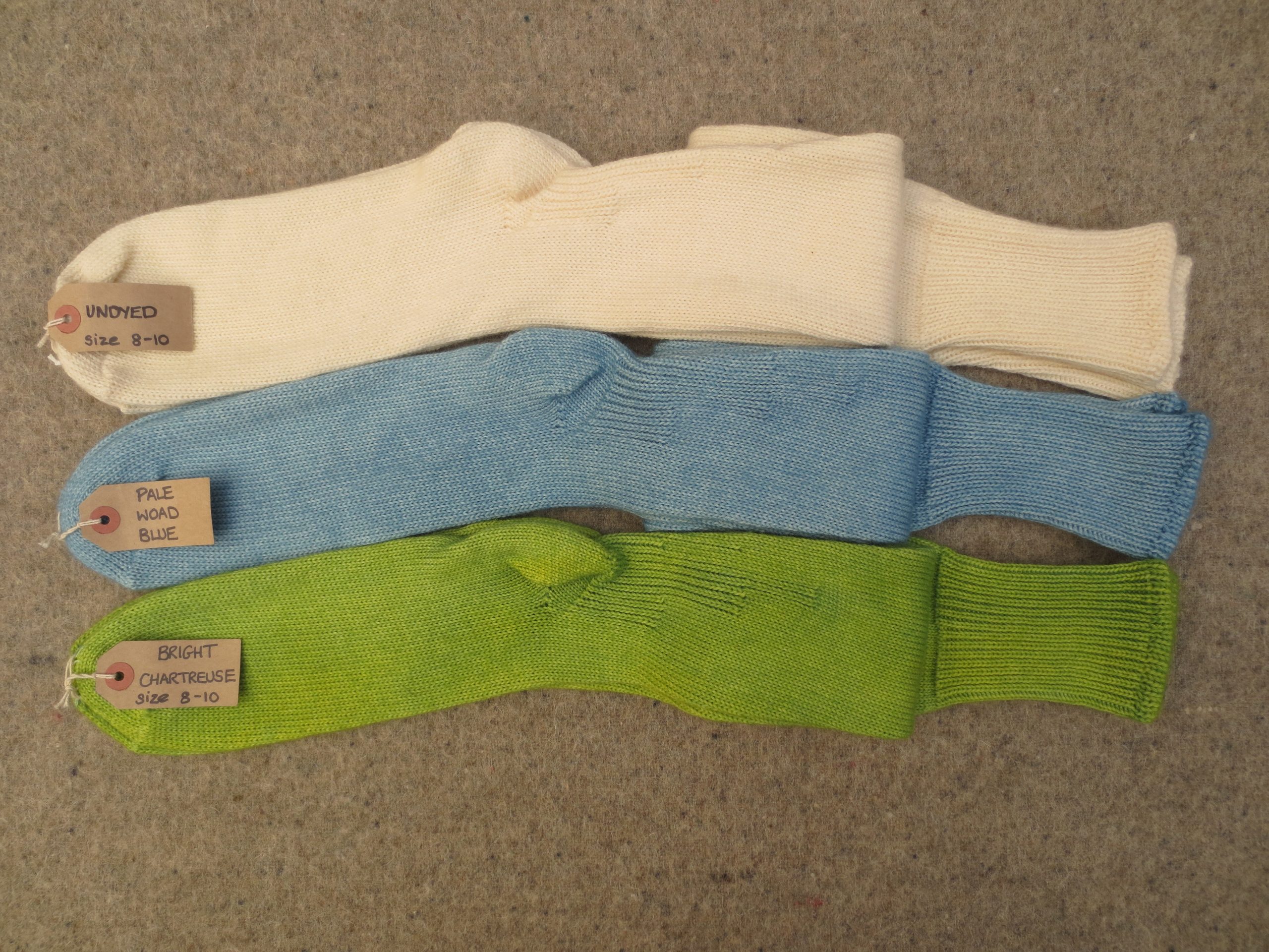 Size 11-13 Stanbury Walkers, British wool walking socks – naturally dyed