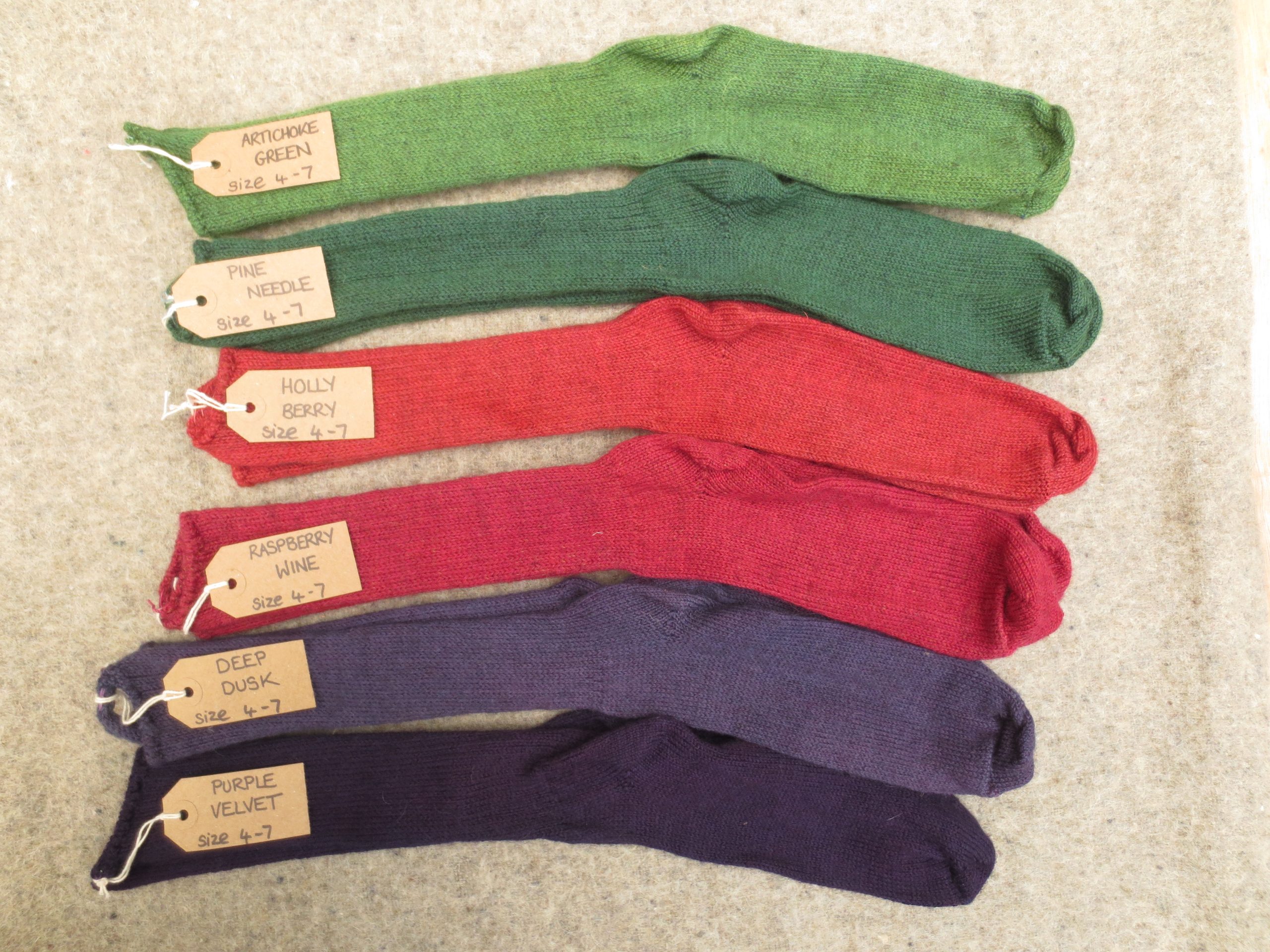 Size 4-7 Exmoor Socks - plant dyed everyday British wool socks